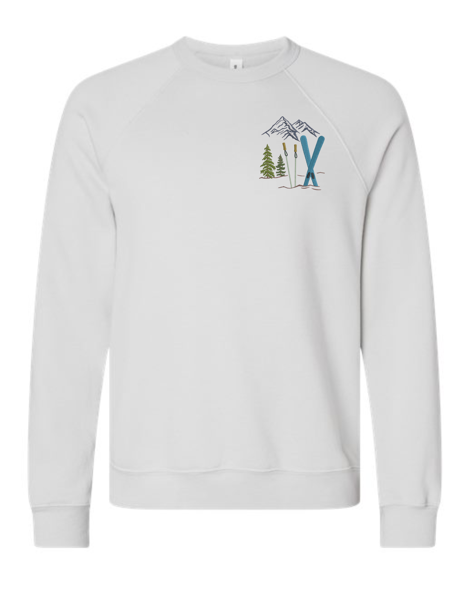 SNOW SKI THEME EMBROIDERED SWEATSHIRT