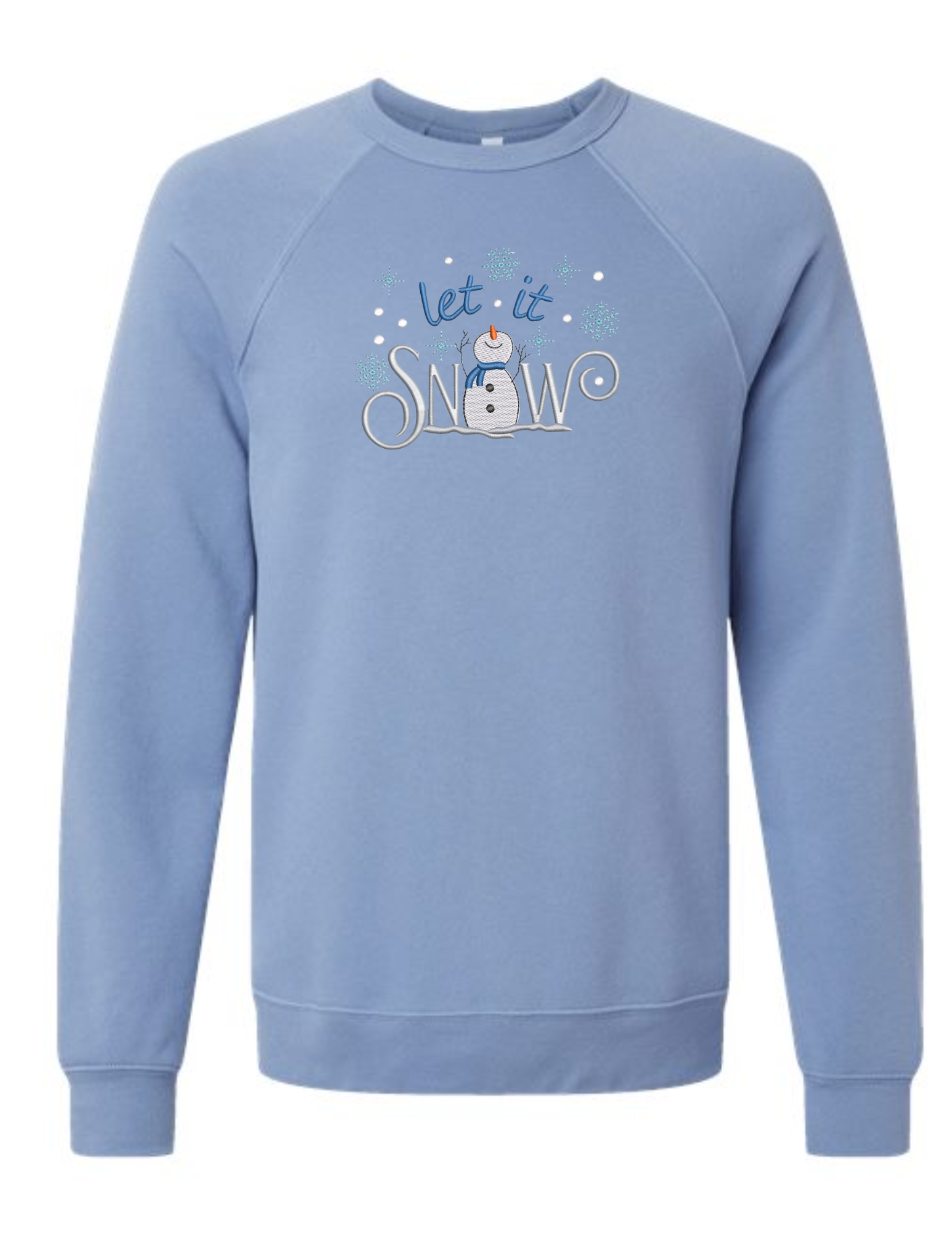 LET IT SNOW EMBROIDERED SWEATSHIRT