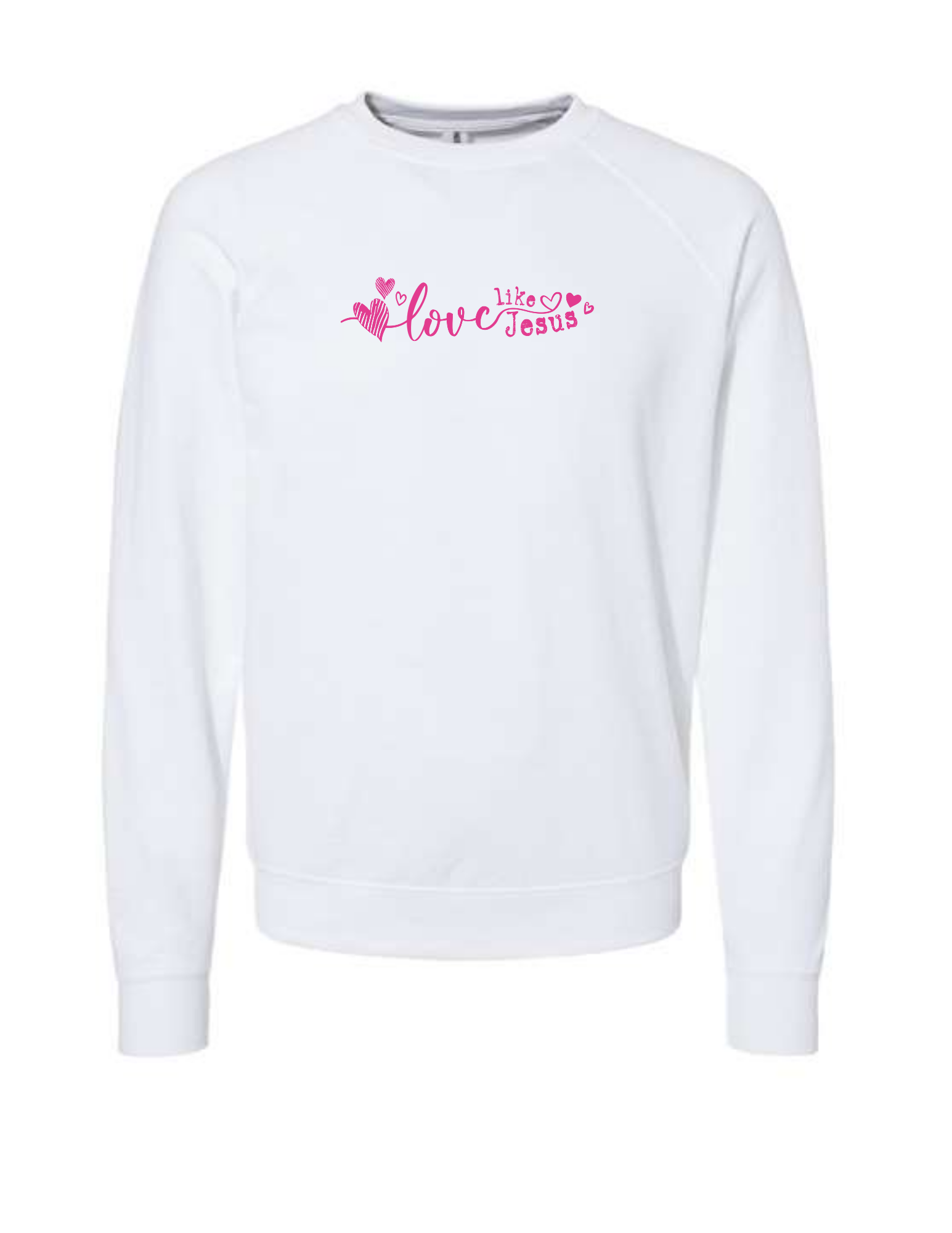 LOVE LIKE JESUS WHITE SWEATSHIRT