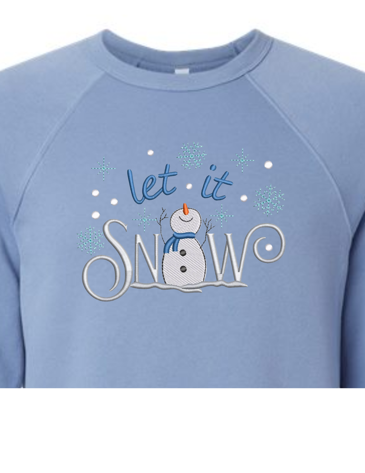 LET IT SNOW EMBROIDERED SWEATSHIRT