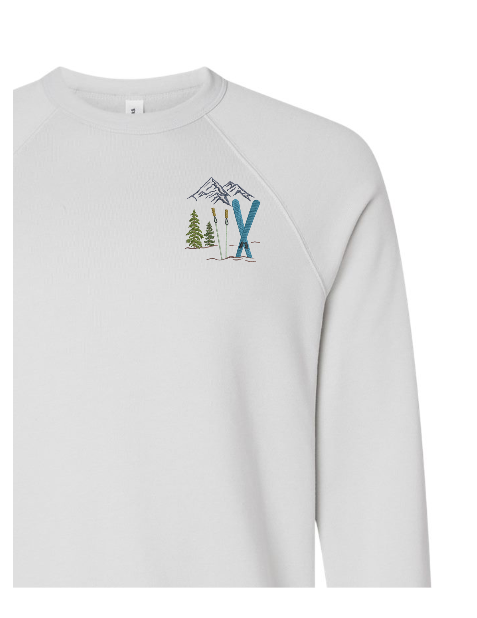 SNOW SKI THEME EMBROIDERED SWEATSHIRT