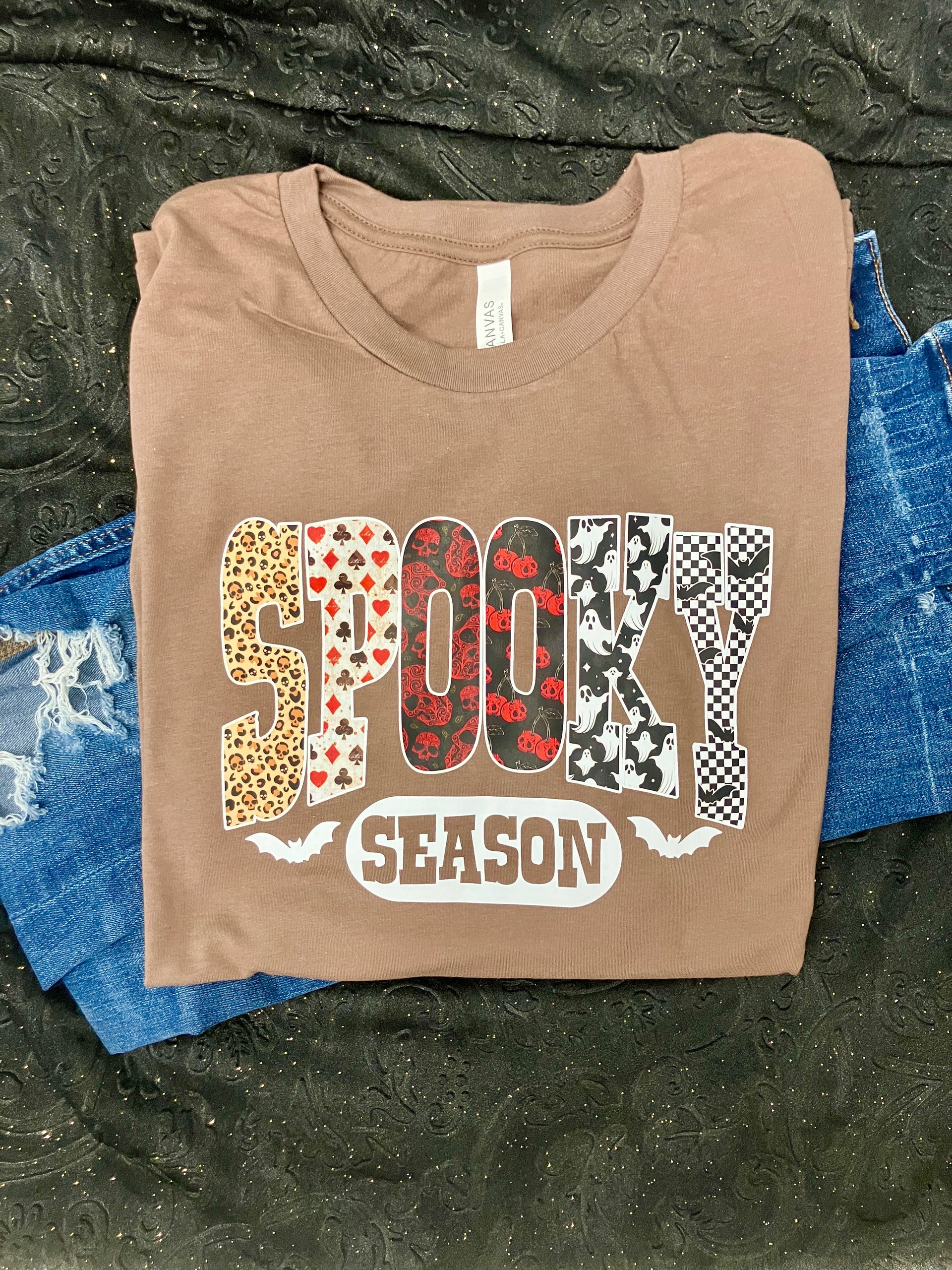 SPOOKY SEASON BROWN TEE