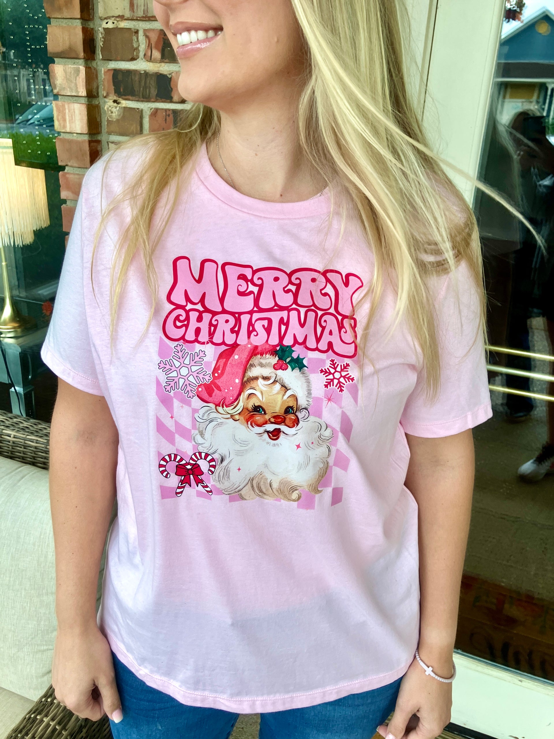 MERRY CHRISTMAS RETRO SANTA TEE