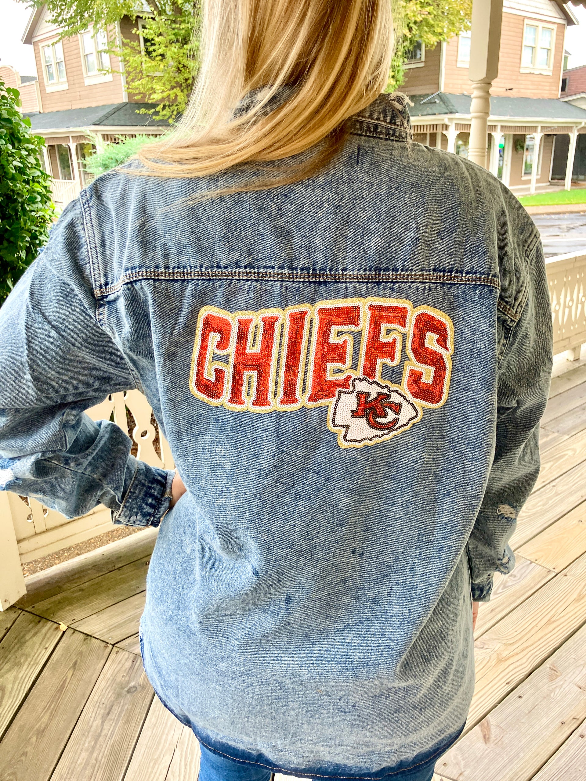 JEAN JACKET CHIEFS PATCH ARROWHEAD