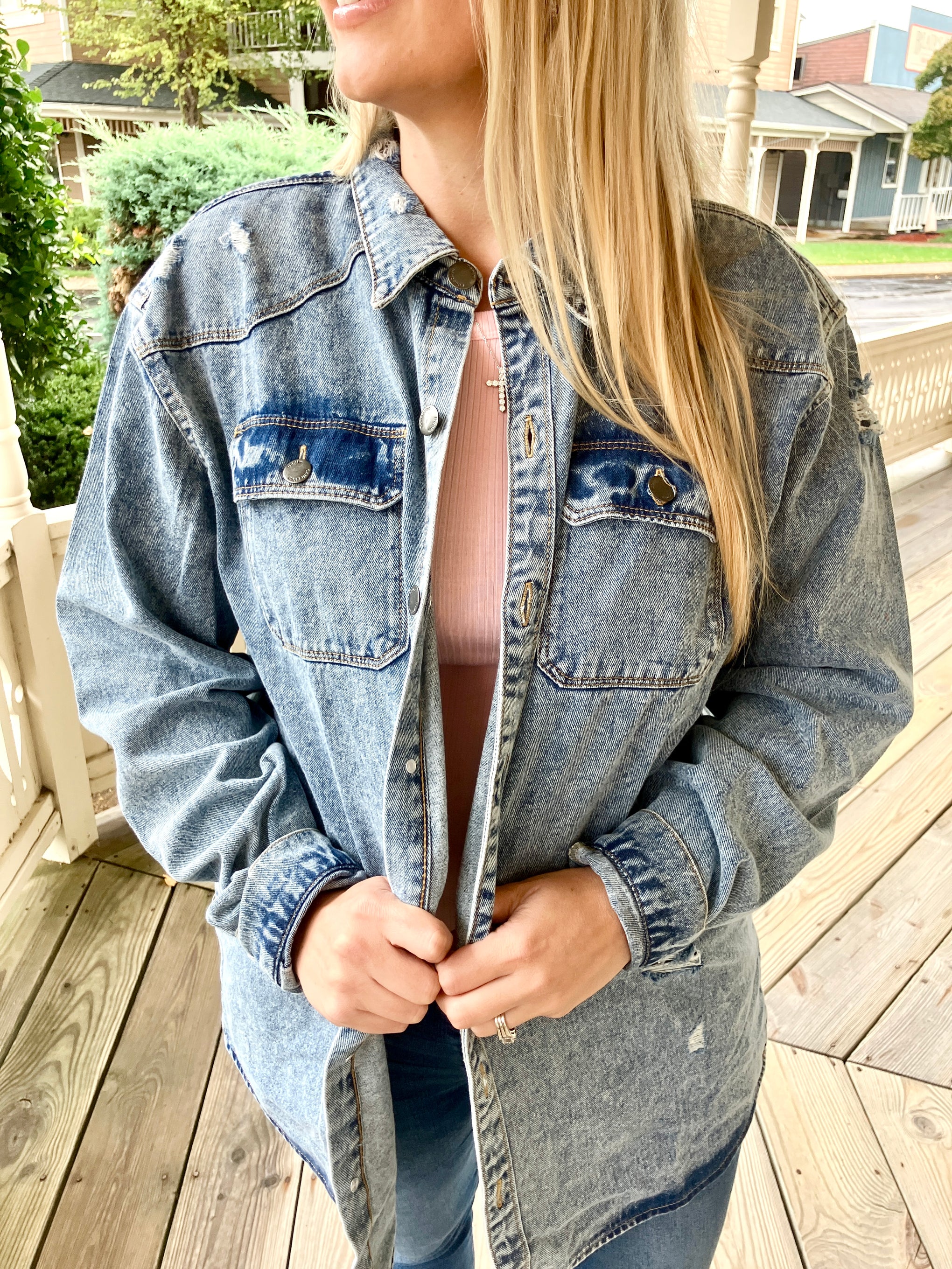 JEAN JACKET CHIEFS PATCH ARROWHEAD