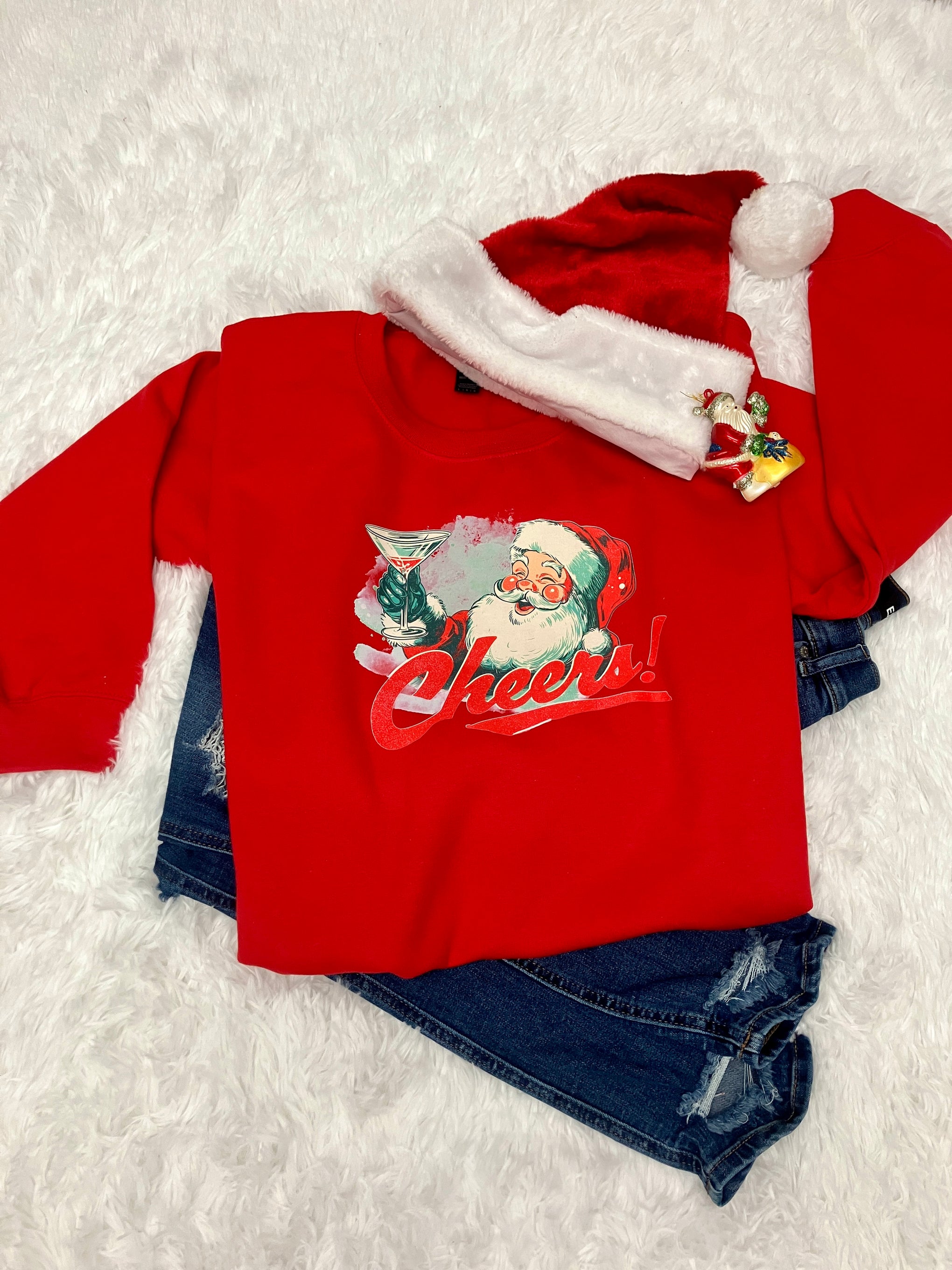 CHEERS SANTA SWEATSHIRT