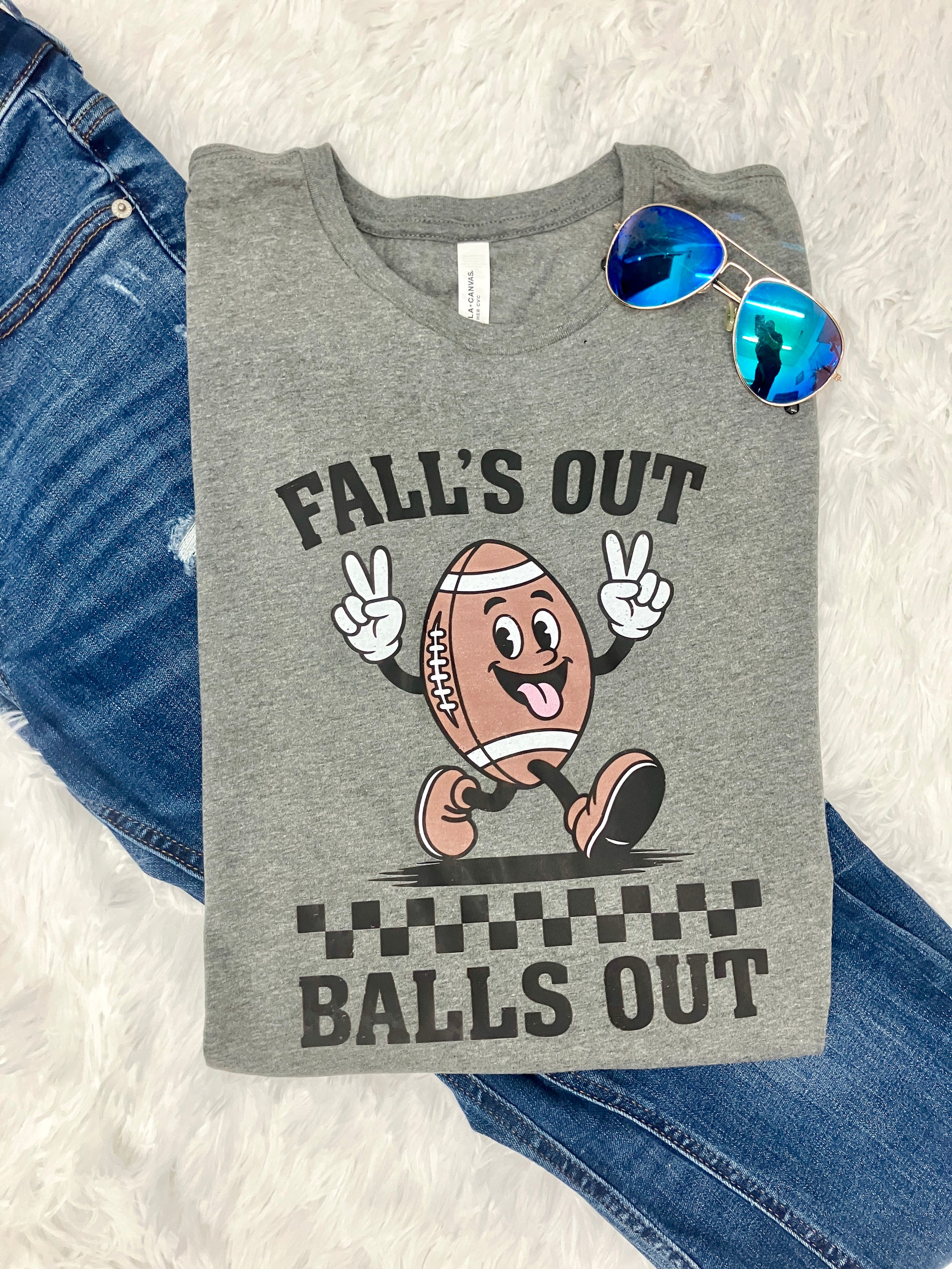 FALLS OUT BALLS OUT TEE