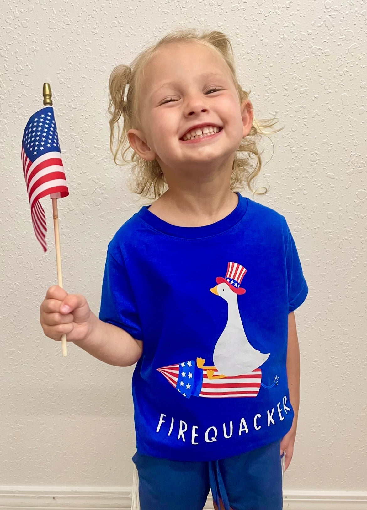 FIREQUACKER TODDLER TEE BLUE