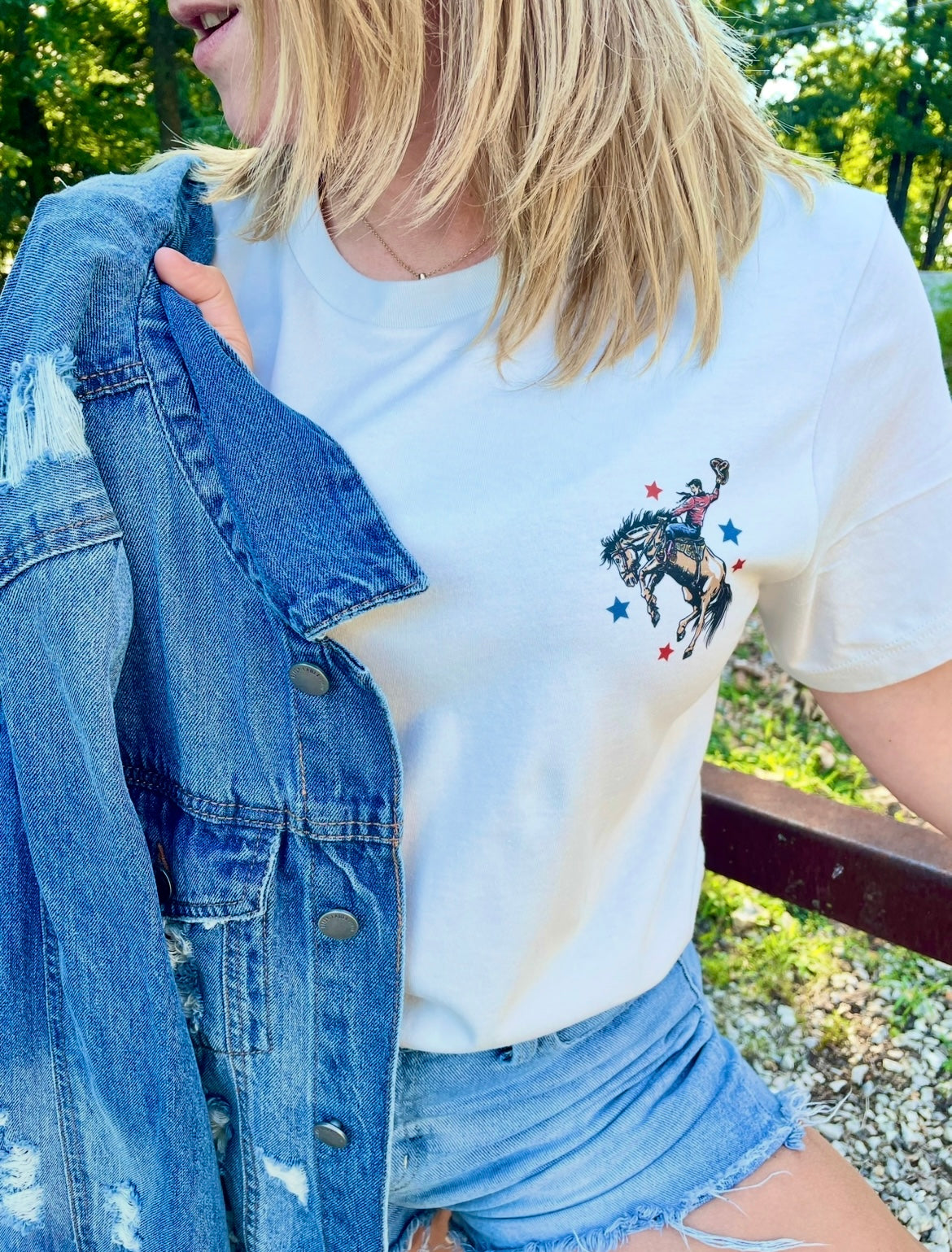 MAKE AMERICA COWBOY AGAIN SLATE GREY TEE
