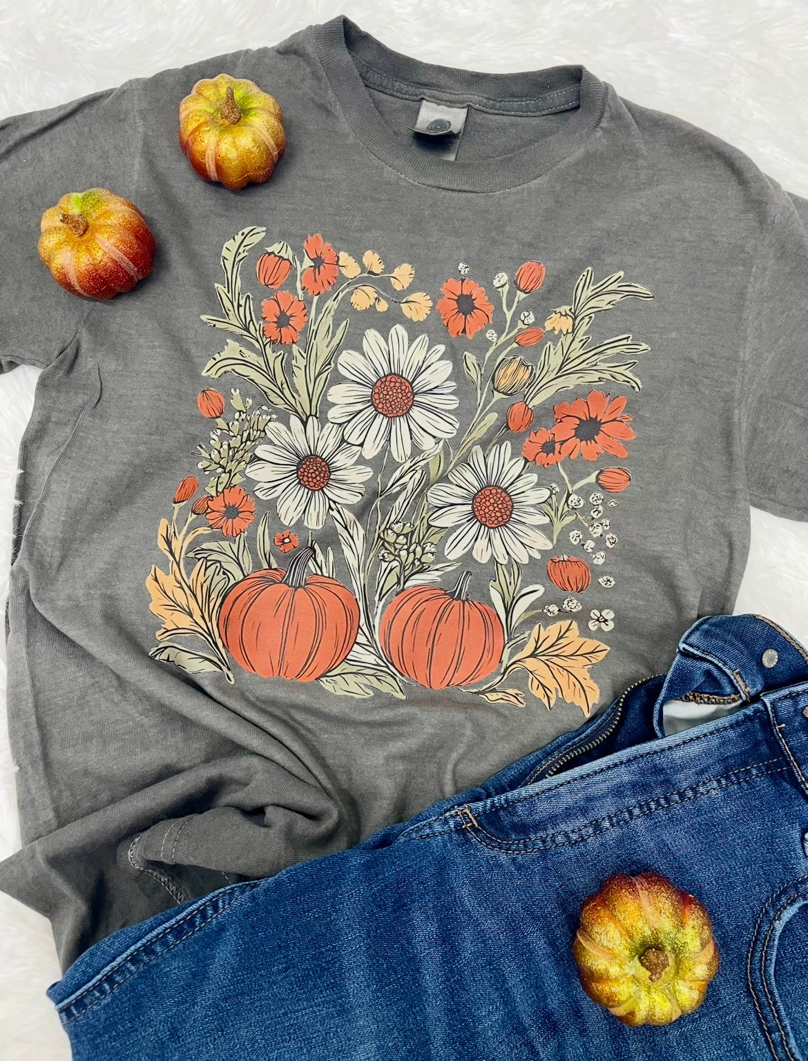FLORAL PUMPKIN TEE