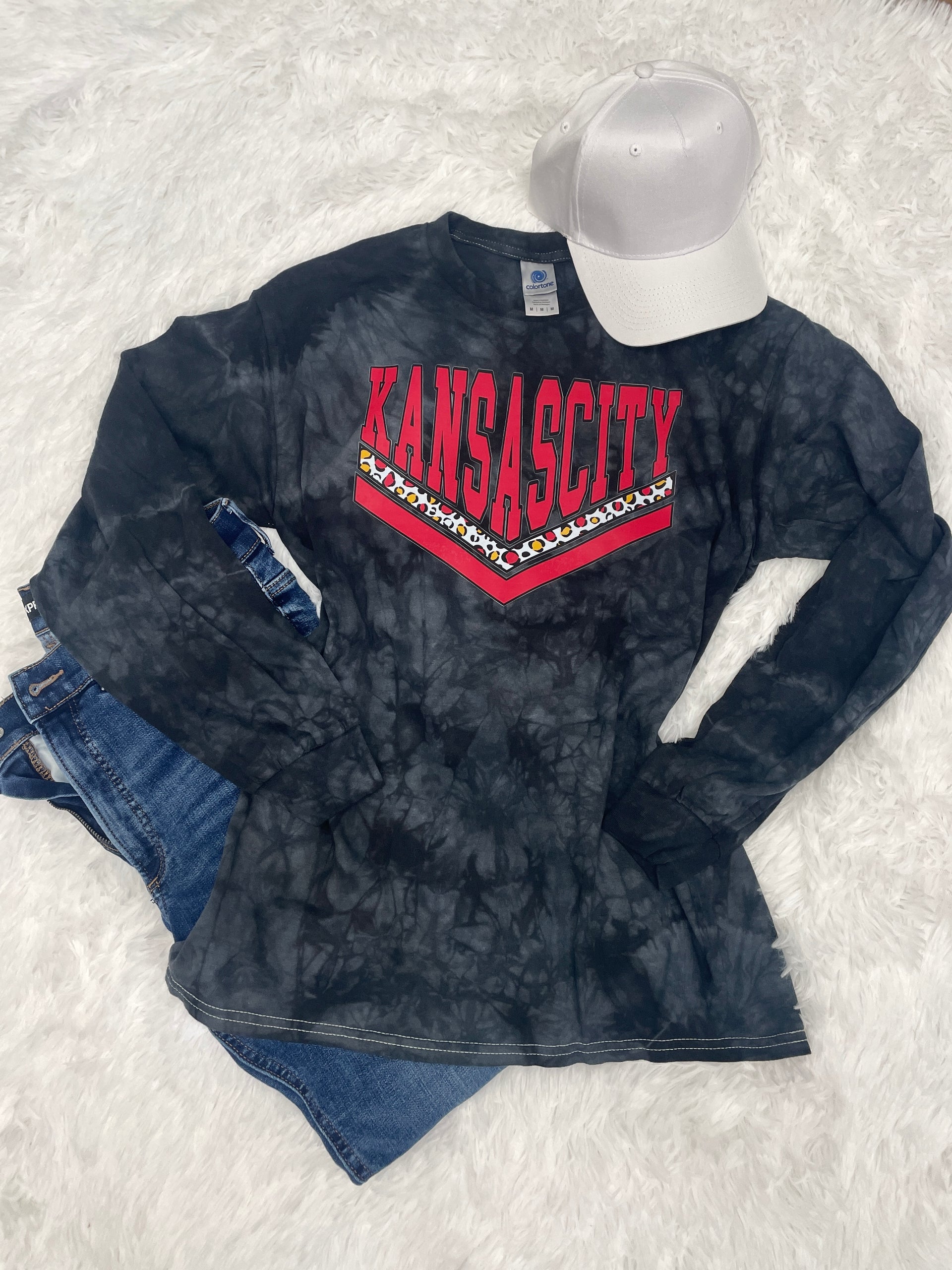 KANSAS CITY FADED LONG SLEEVE TEE