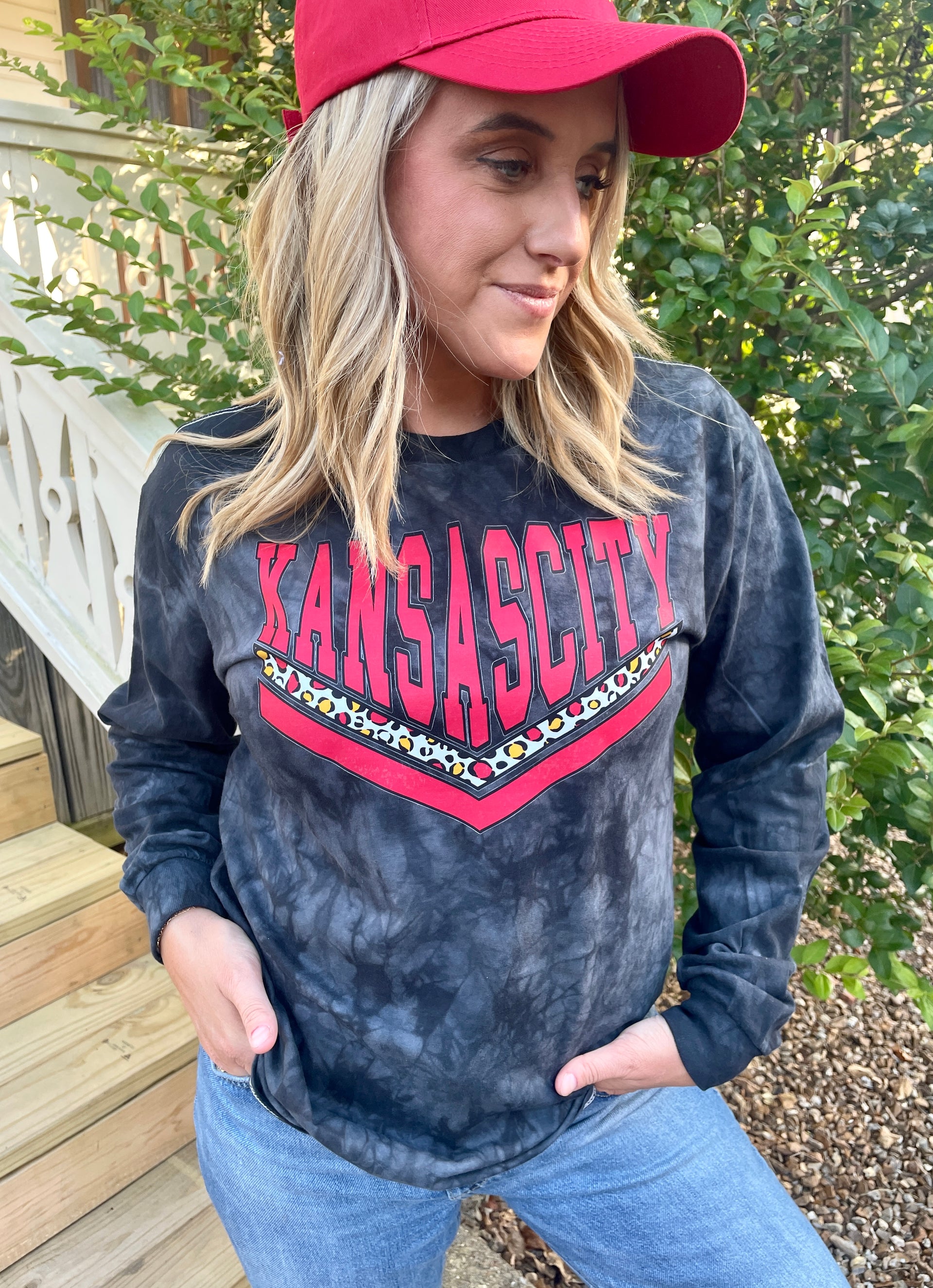 KANSAS CITY FADED LONG SLEEVE TEE