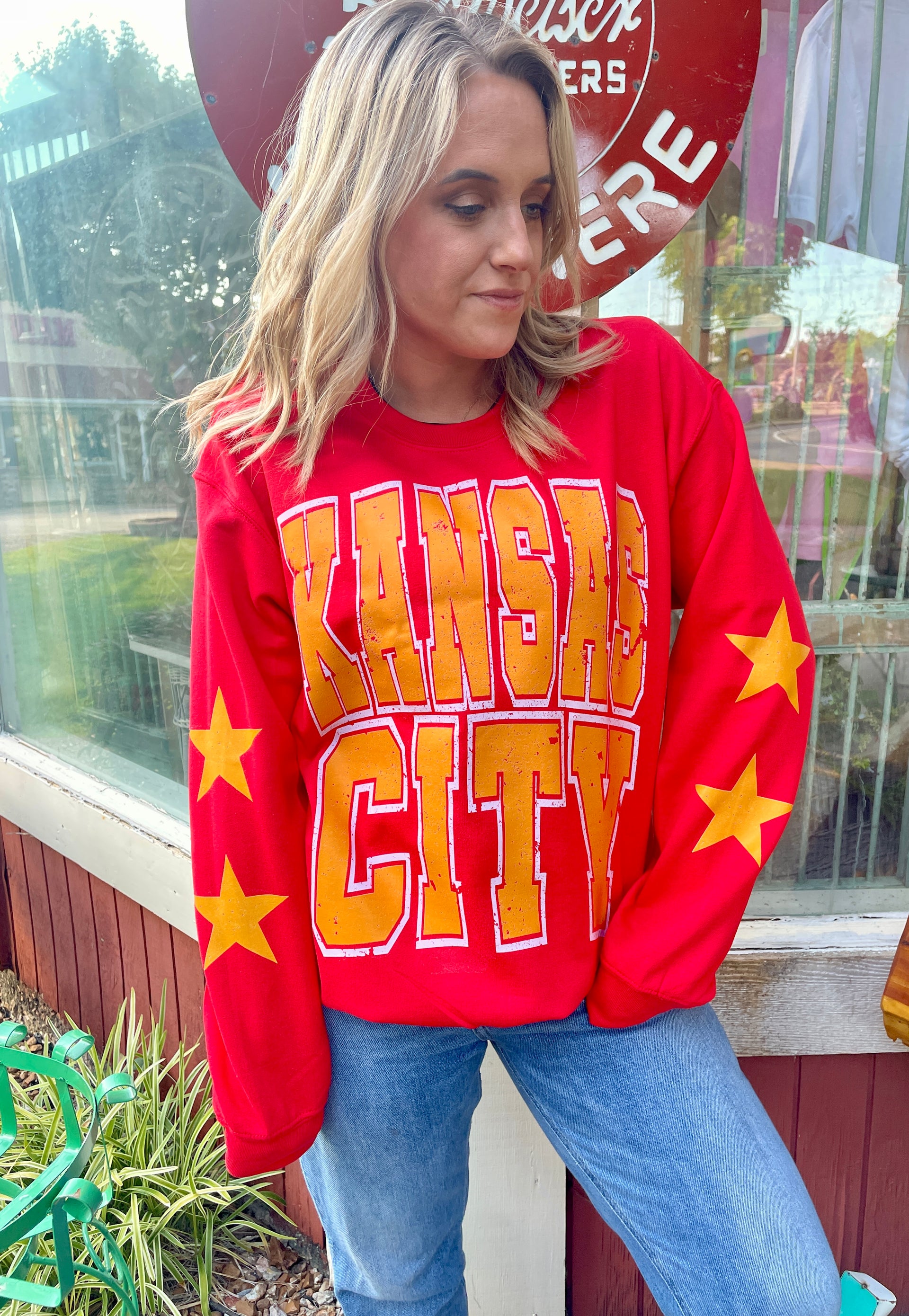 KANSAS CITY STAR SLEEVE SWEATSHIRT