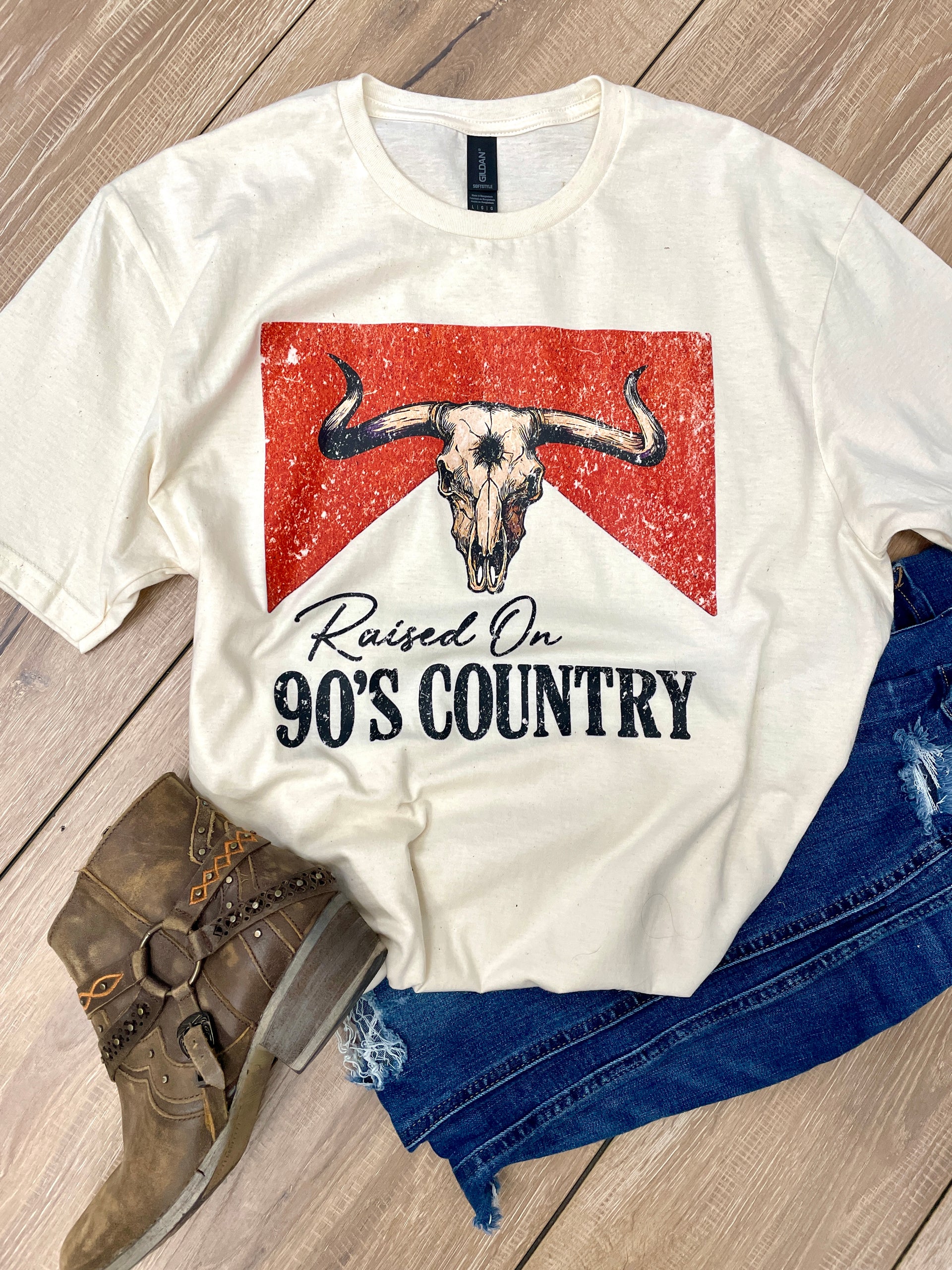 RAISED ON 90'S COUNTRY TEE