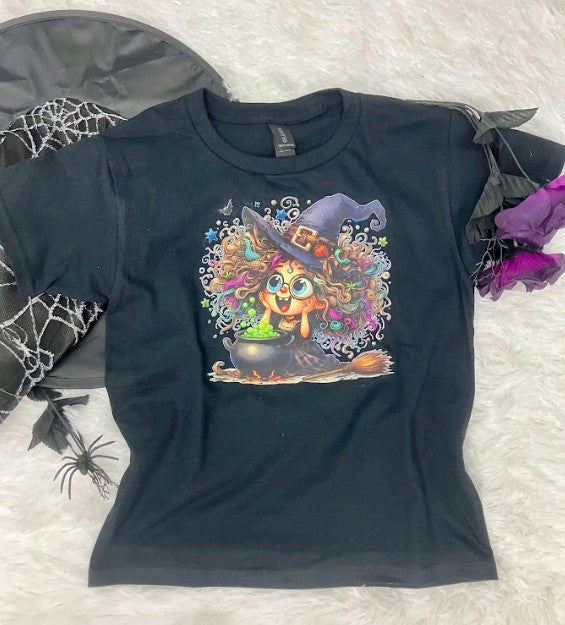 CRAZY HAIR WITCH HALLOWEEN YOUTH TEE