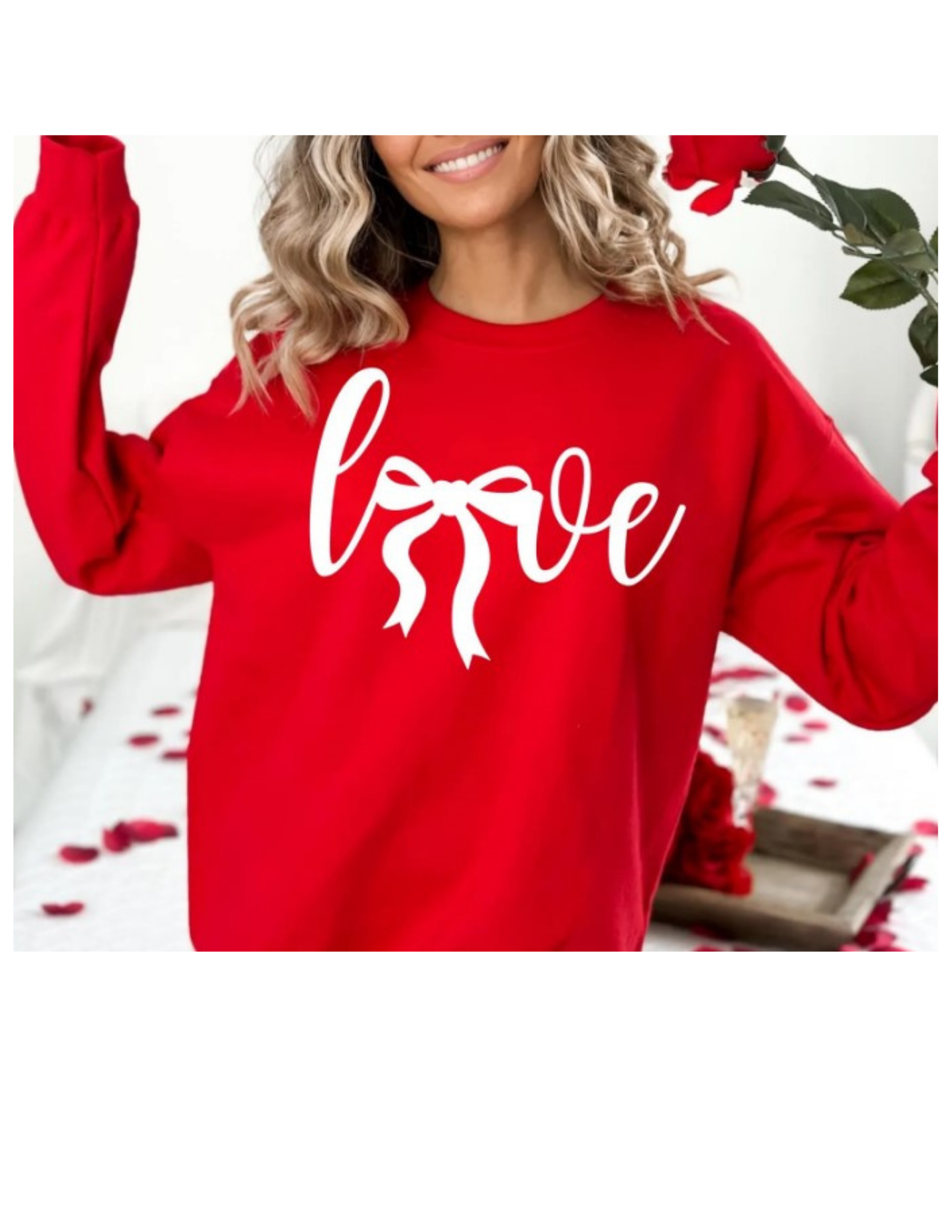 LOVE SCRIPT RED SWEATSHIRT