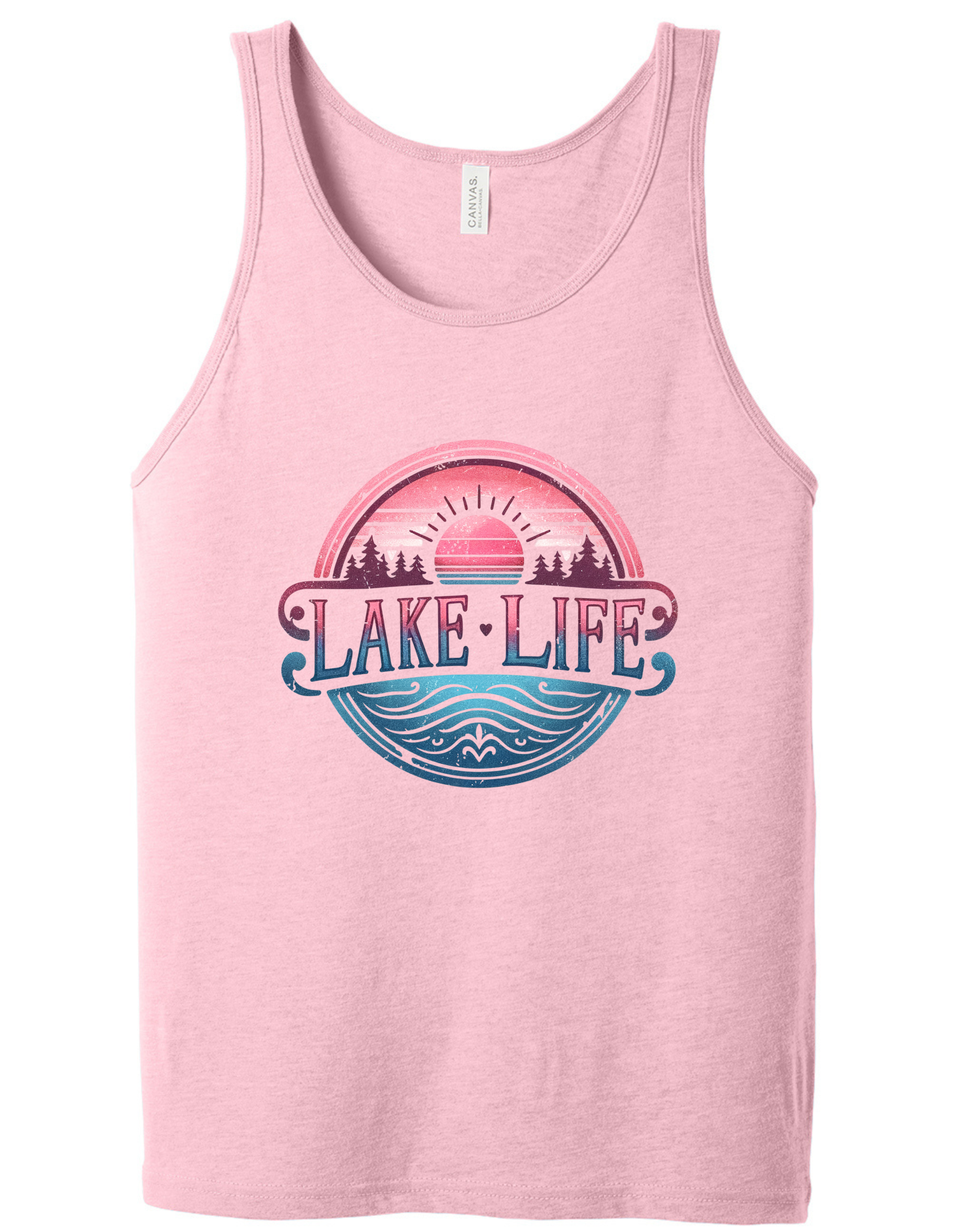 LAKE LIFE SUNSET PINK TANK